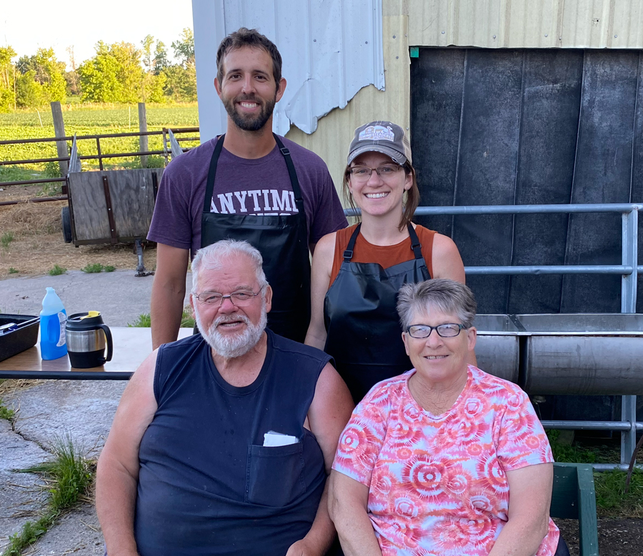 First chicken butchering day with Grandma and Grandpa