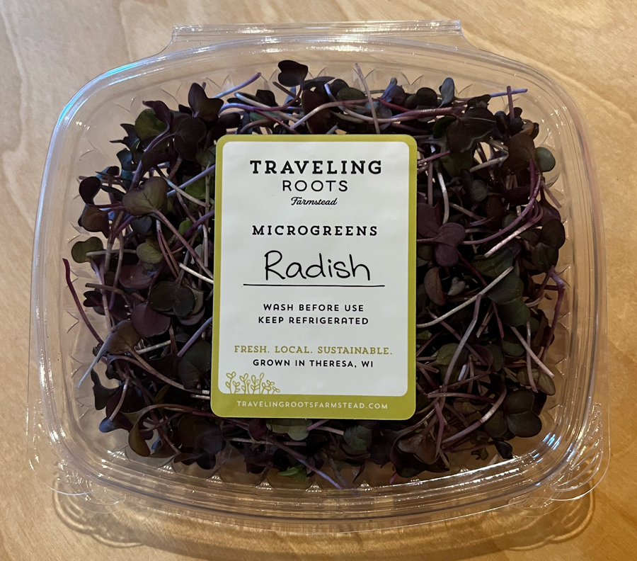 Microgreen Radish, Locally grown in Theresa Wisconsin
